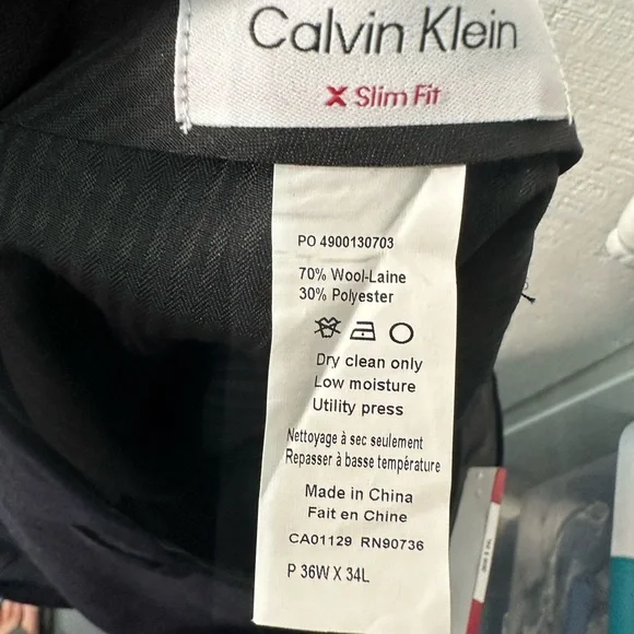 Calvin Klein Slim X Fit Pants Size 36 x 34 NWT - Picture 9 of 9